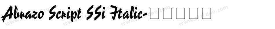 Abrazo Script SSi Italic字体转换